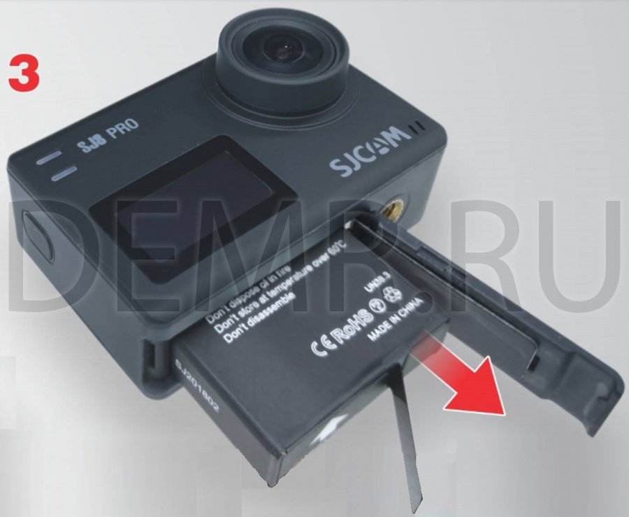 Замена батареи у экшн-камеры SJCAM SJ8 Pro